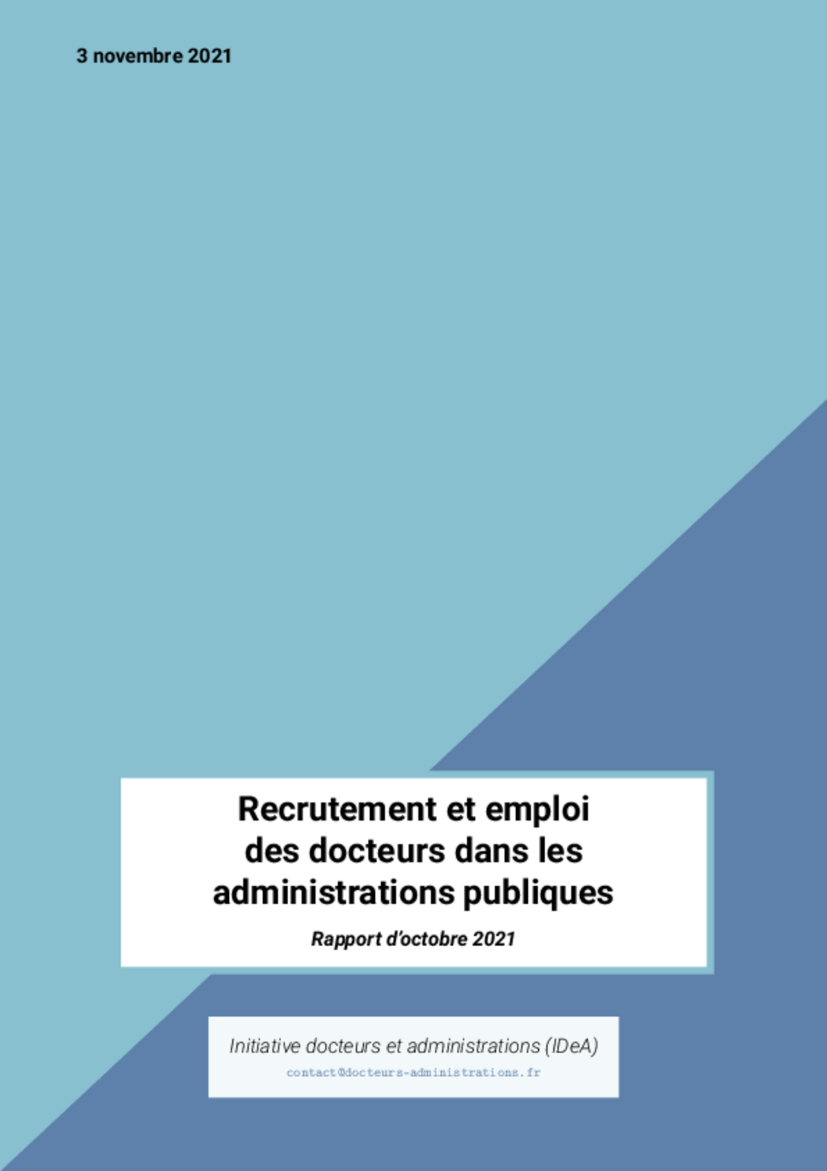 Recrutement et emploi des docteurs dans les administrations publiques (Nov. 7, 2021)